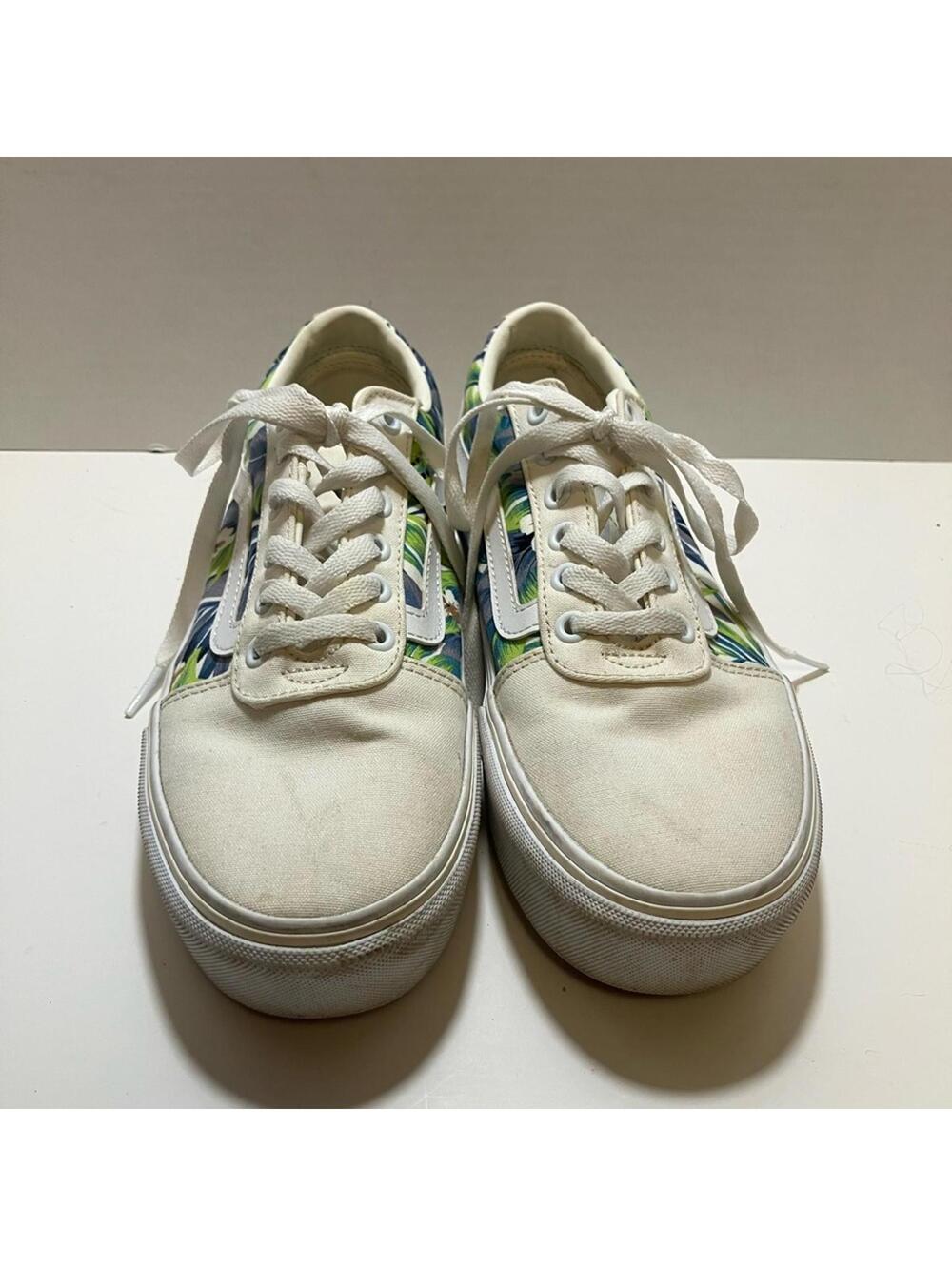 VANS SALE!  Women's Sneakers with White and Green florals